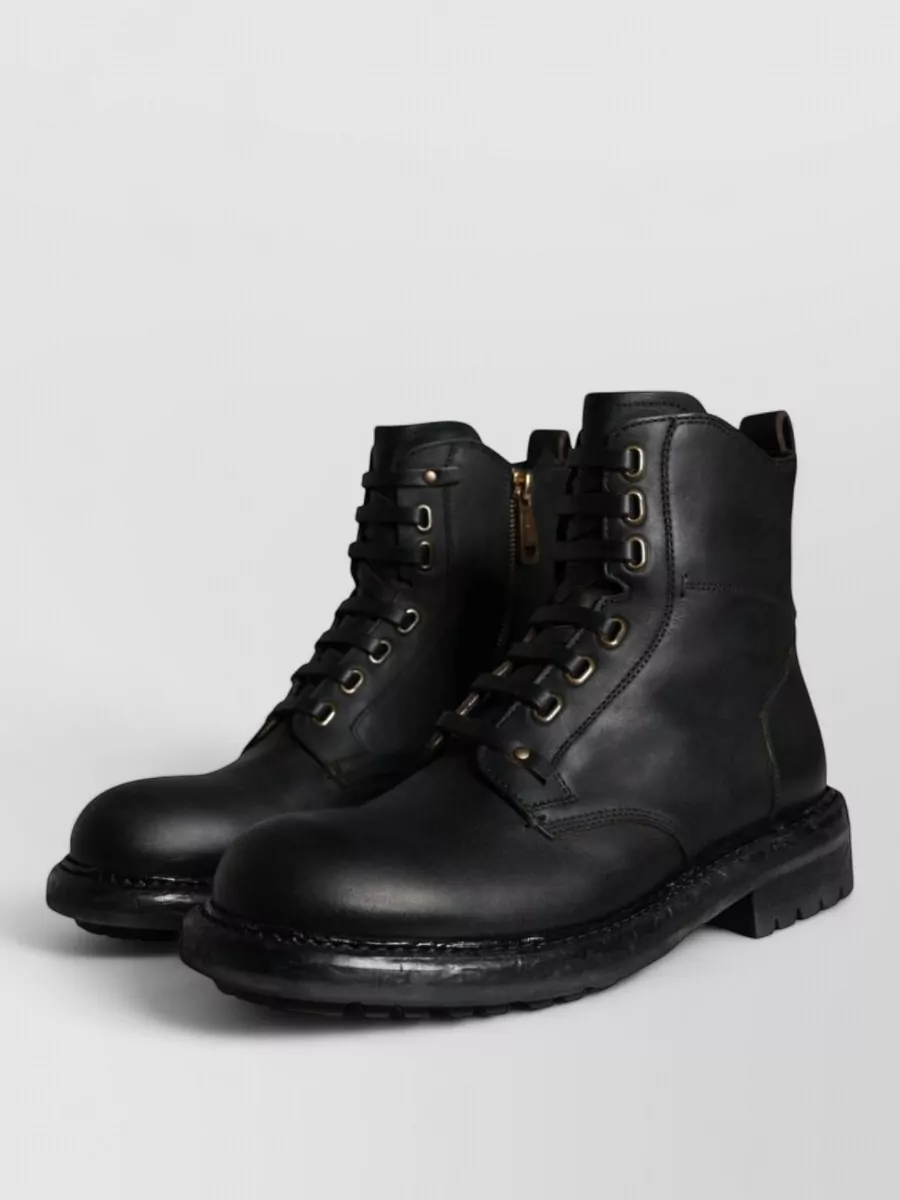 Dolce&Gabbana Leather Lace-Up Boots
