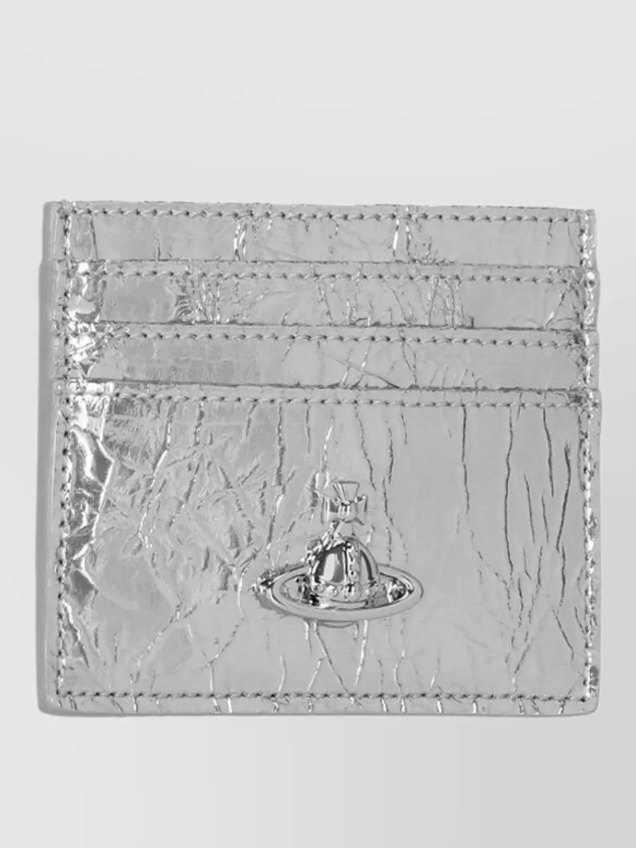 Vivienne Westwood Metallic Leather Card Holder Wallet