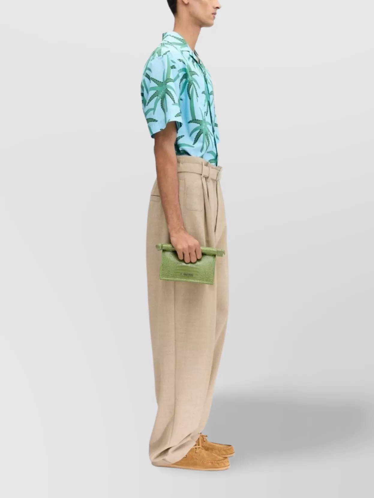 Shop Jacquemus Relaxed Fit Shirt Tropical Print