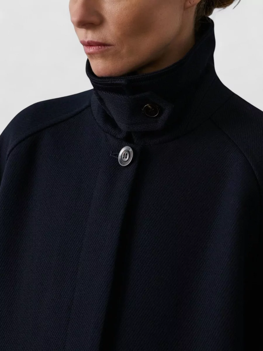 Soeur Wool Coat Featuring High Collar And Long Sleeves