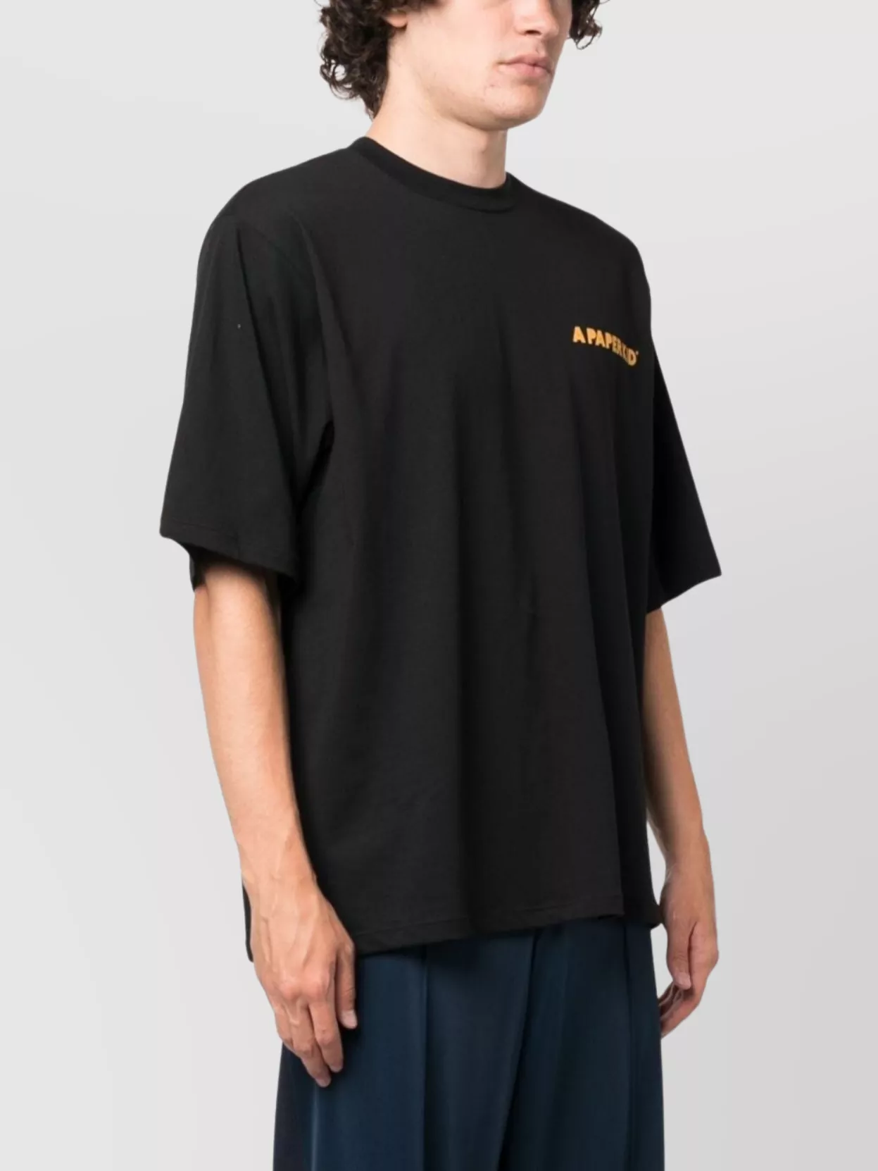 A Paper Kid Crew Neck Short Sleeve Straight Hem T-Shirt