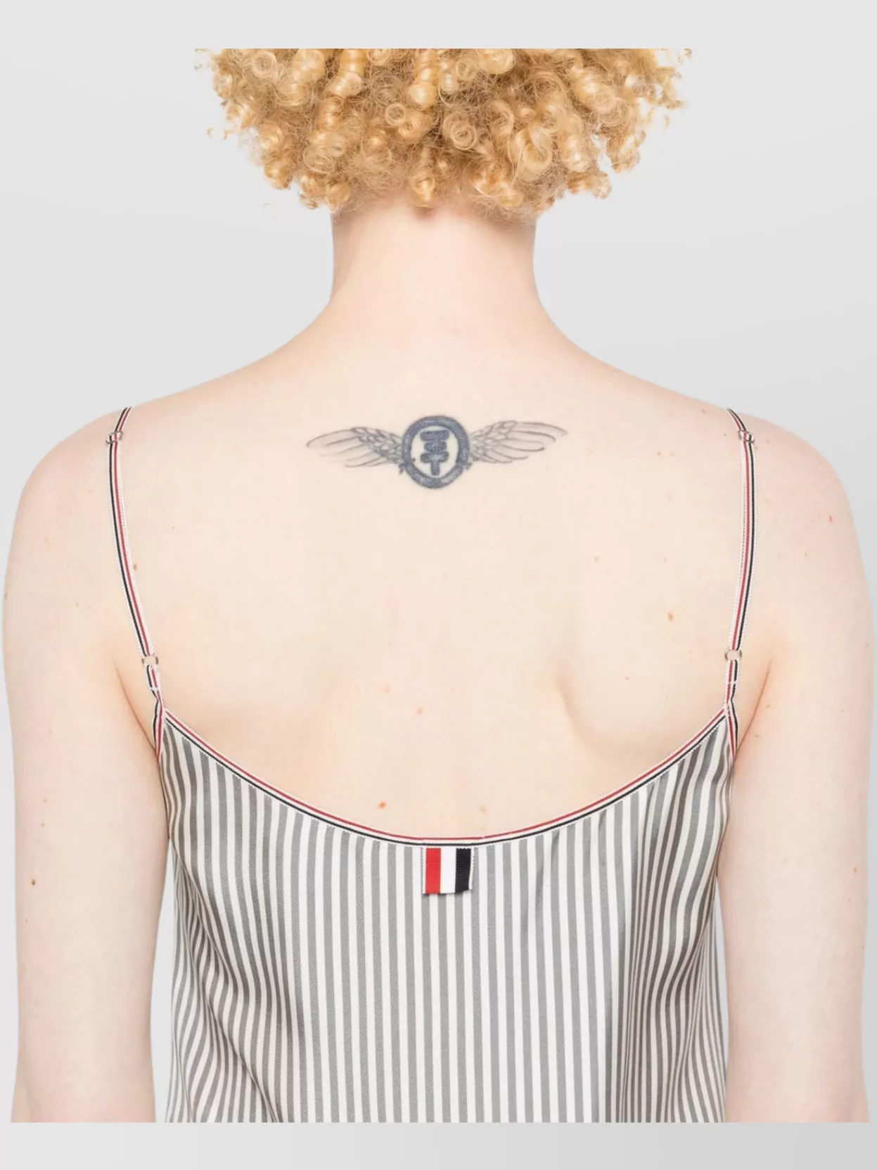 Thom Browne Adjustable Straps Pleated Minidress