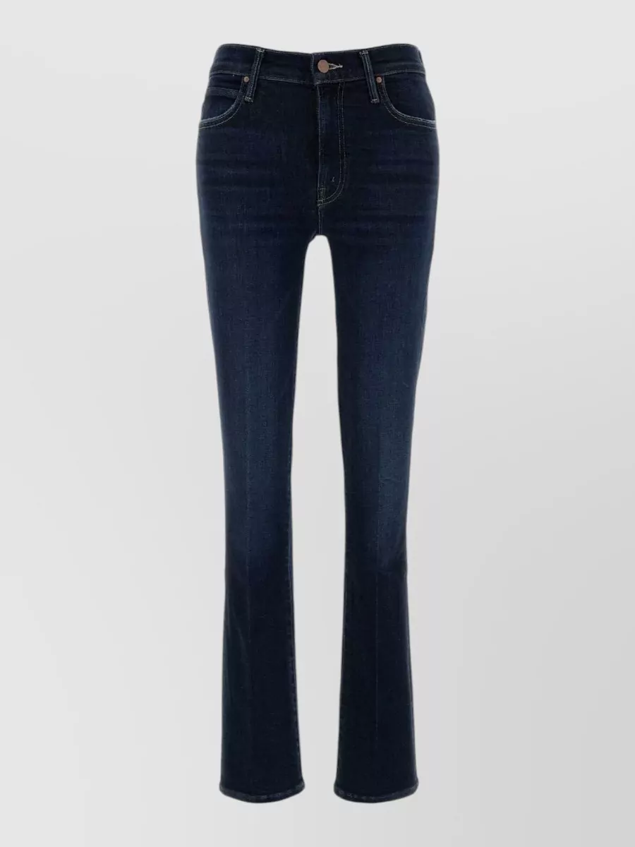 Mother denim mid-rise straight-leg jeans