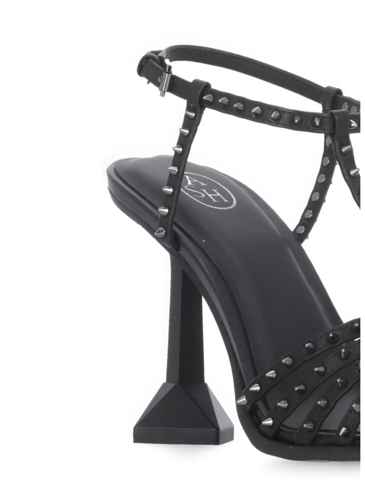 Ash Studded Pyramid Heel Leather Sandals