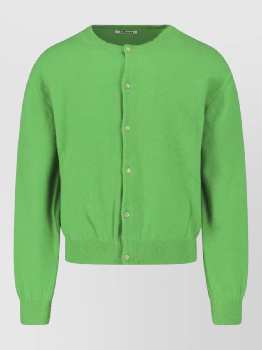 Auralee Cashmere crewneck cardigan