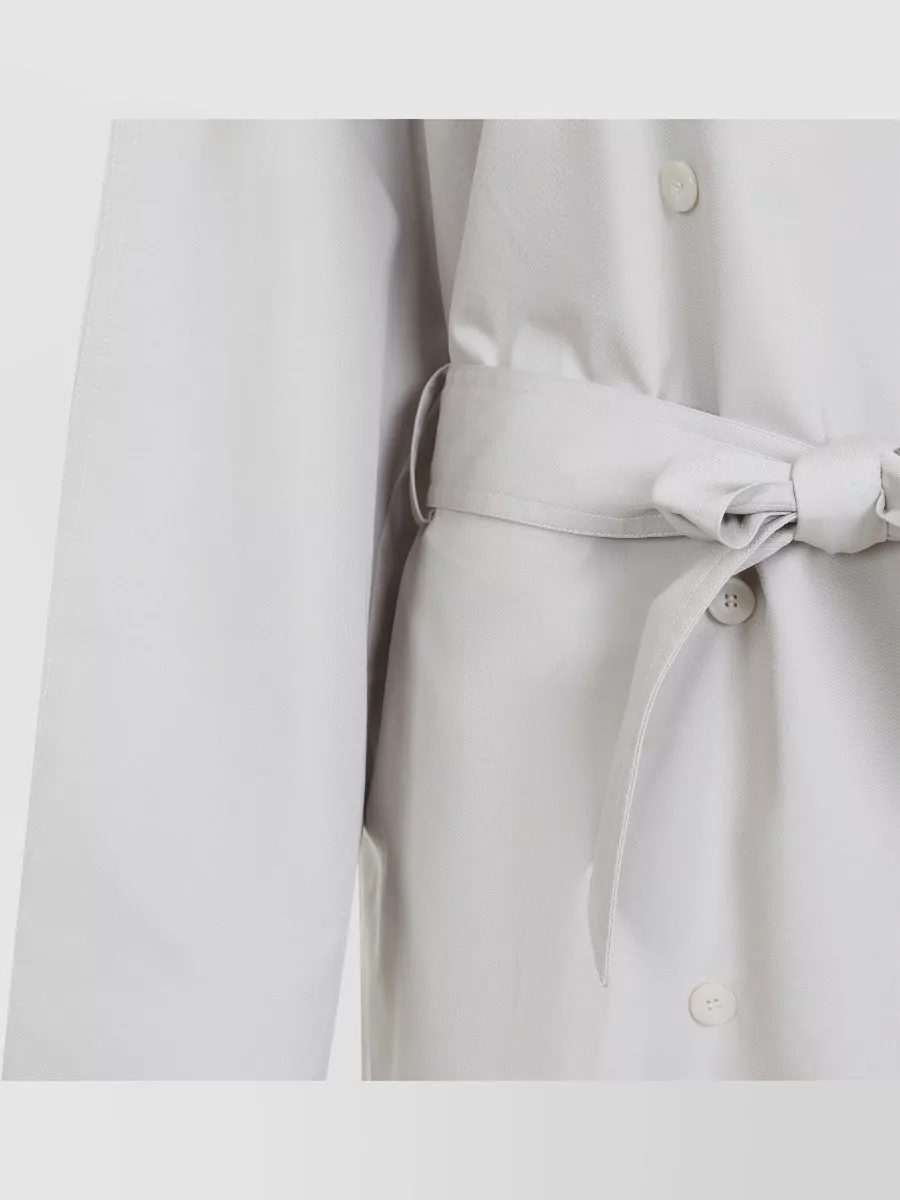 The Frankie Shop Cotton Oversized Double Breasted Trench Coat