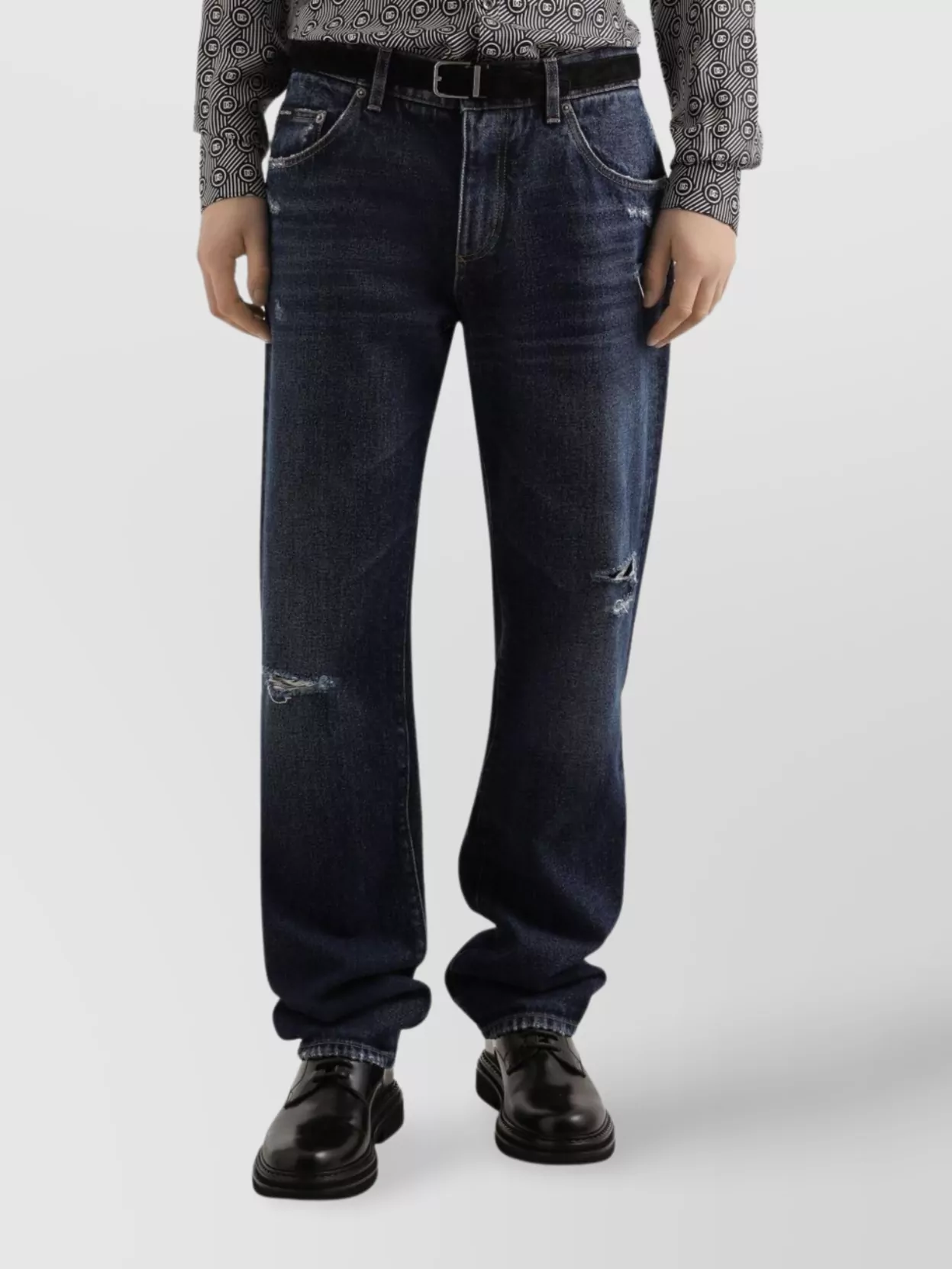 Dolce&Gabbana Straight-Leg Distressed Jeans