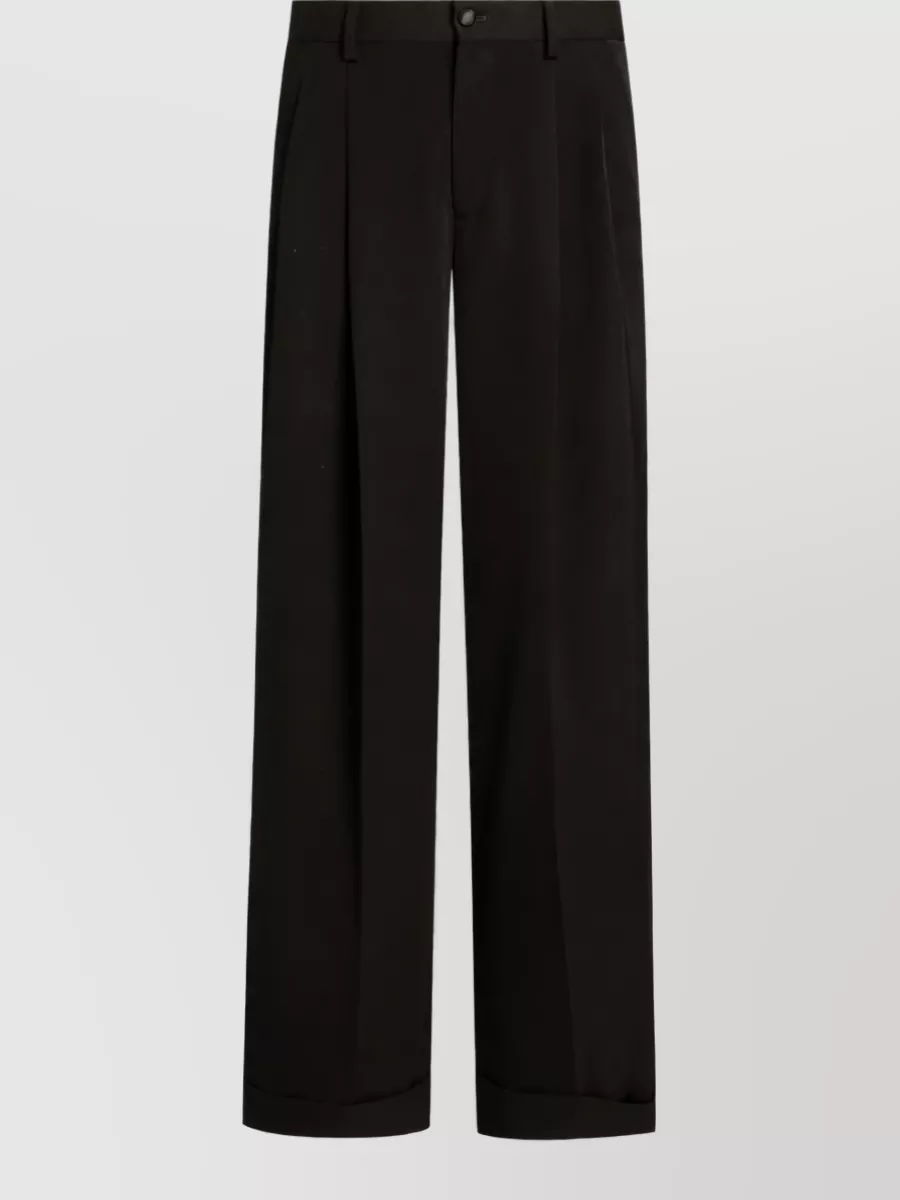 Dolce&Gabbana wool silk pleated tailored trousers