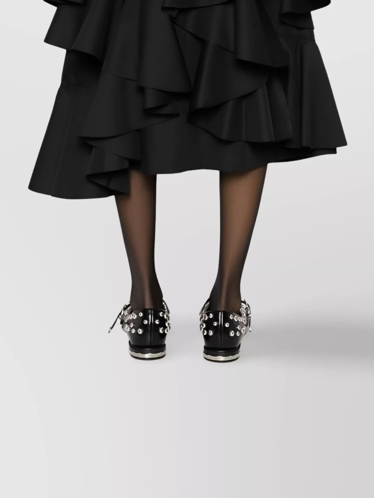 Comme Des Garçons Midi Skirt Ruffled Layer Design