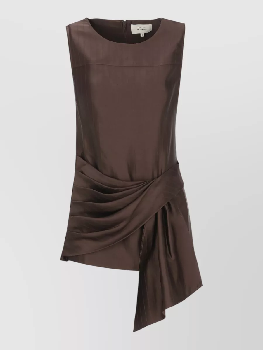 Loulou Studio silk draped asymmetric sleeveless top