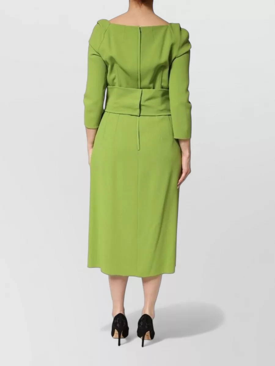 Dolce&Gabbana Silk Sweetheart Neckline Midi Dress