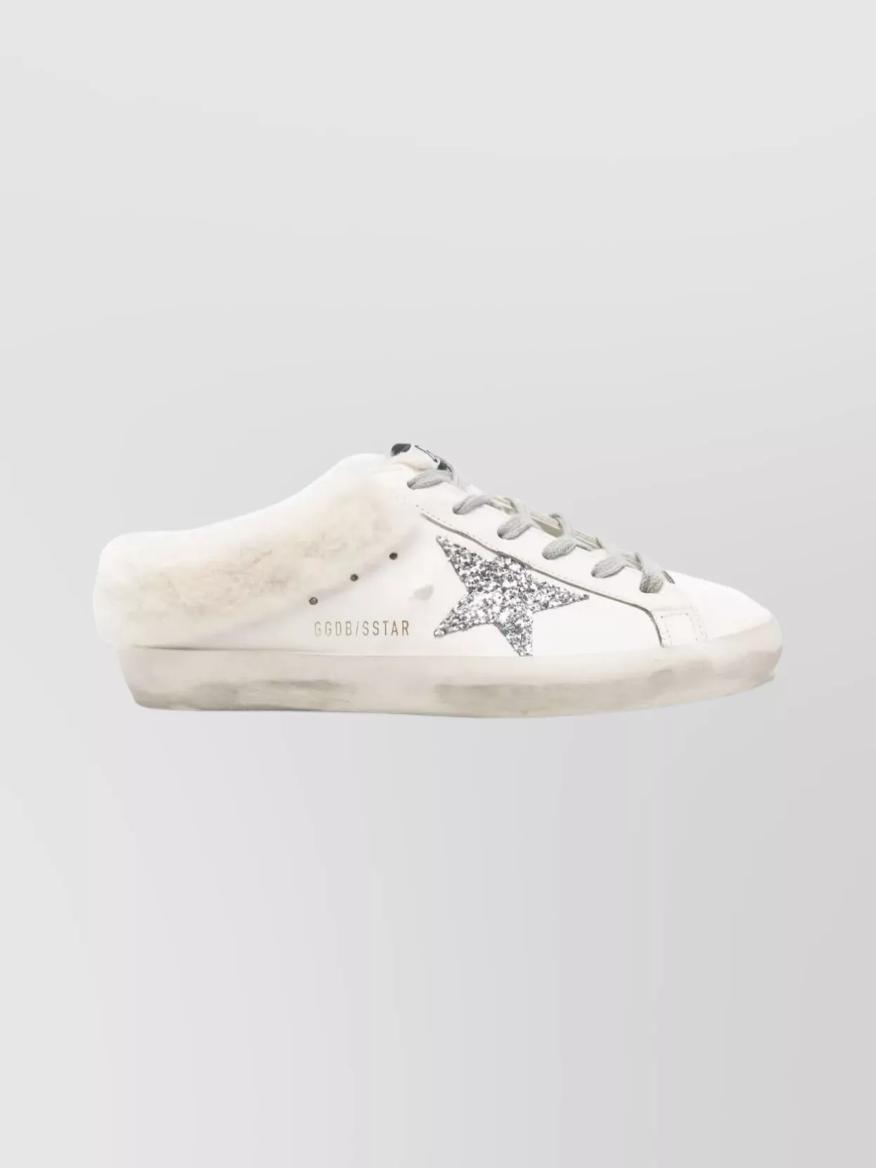 Golden Goose Distressed Sneakers With Glitter Star Detail