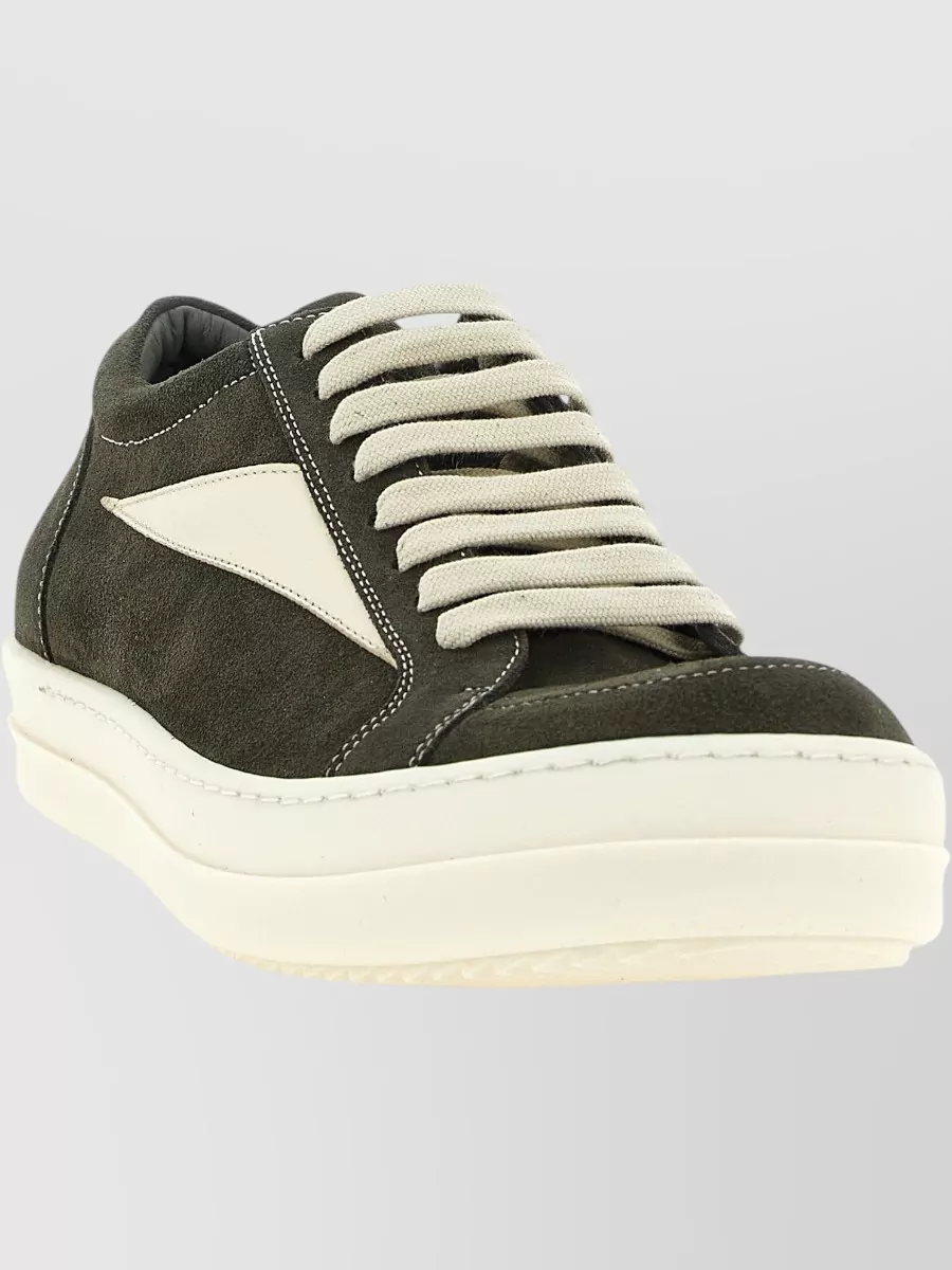 Rick Owens Leather Low-Top Sneakers