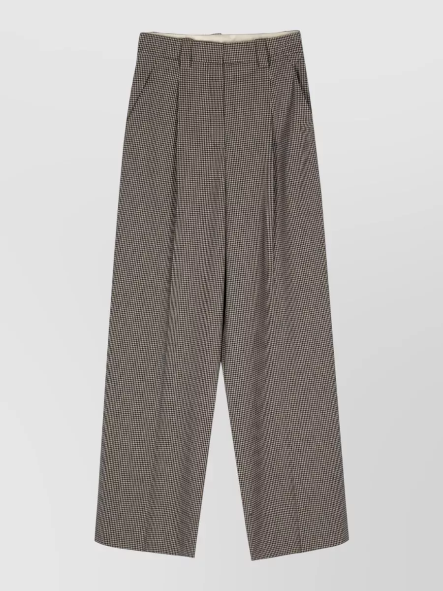 Alysi houndstooth wide-leg trousers