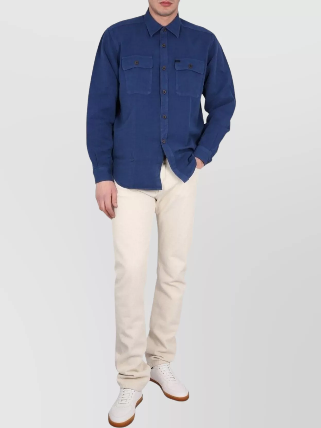 FAY SHIRT WITH BUTTON-DOWN COLLAR AND CHEST POCKETS