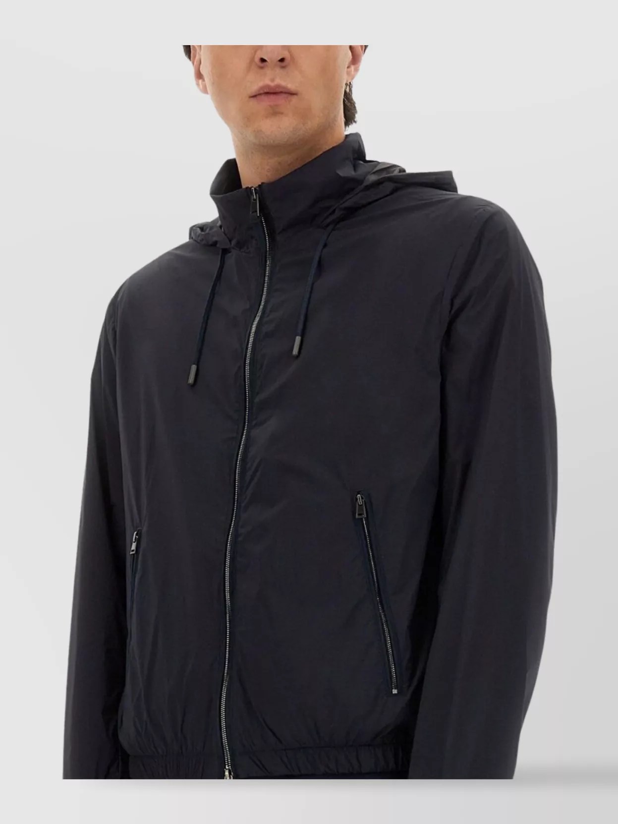 Hugo Boss Boss Camel Water-repellent Windbreaker Jacket In Blue