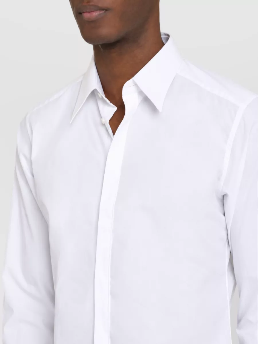 Dolce&Gabbana Ribbed Trim Cotton Shirt