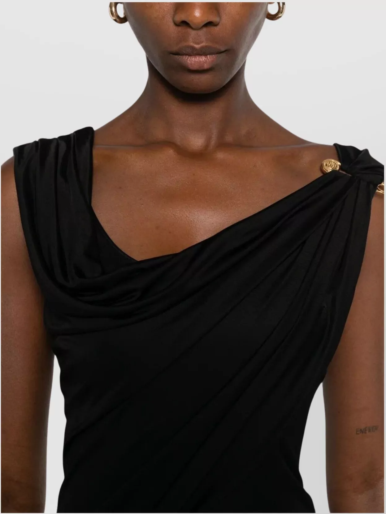 Versace Asymmetrical Draped Evening Gown