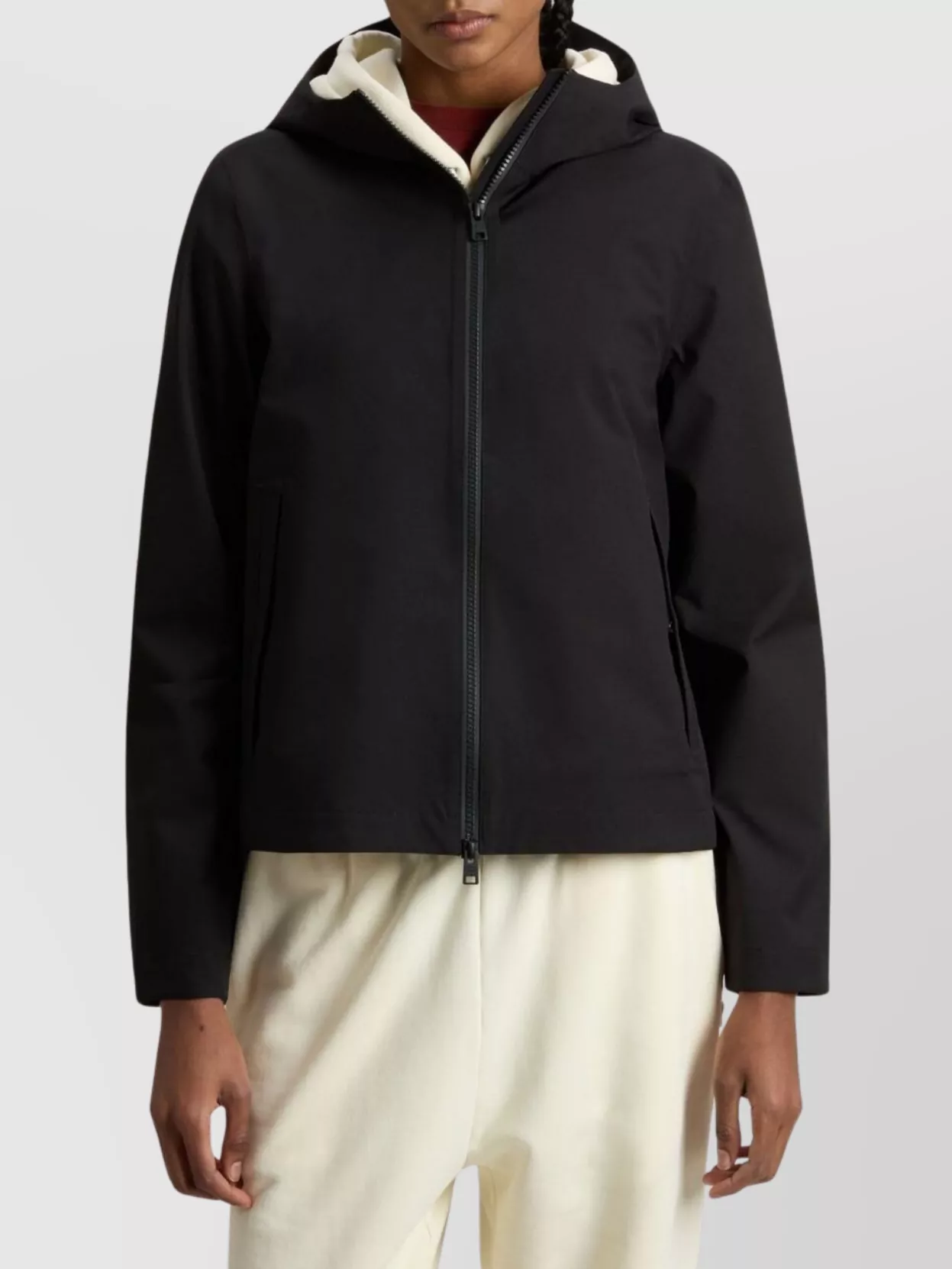 Woolrich Hooded Jacket With Side Slit Pockets