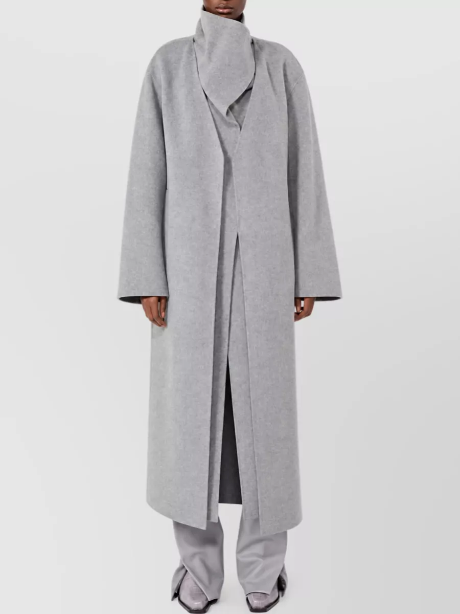 Sportmax Virgin Wool Double-Breasted Long Coat
