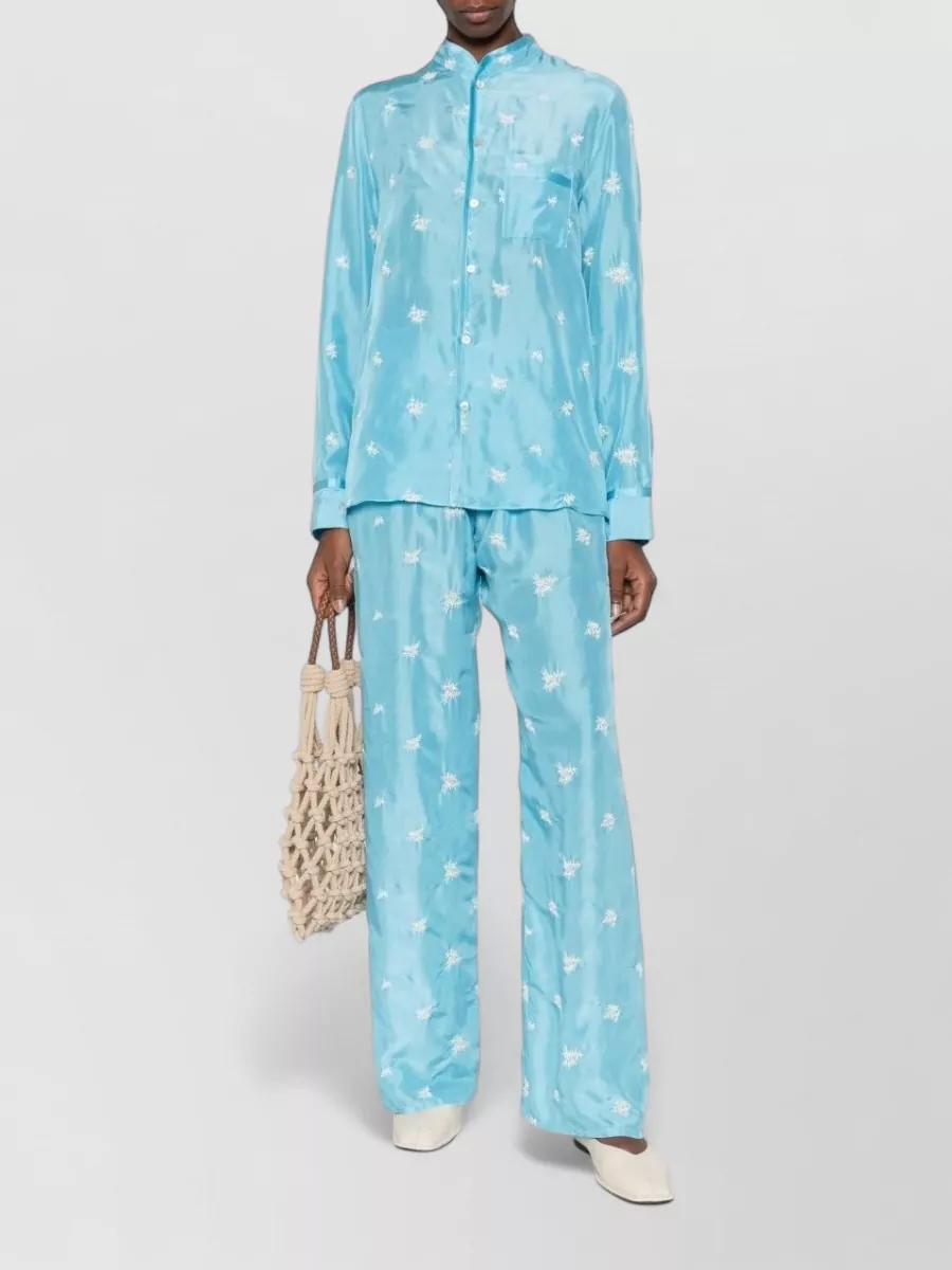 Forte Forte Silk Floral-Print Long-Sleeve Shirt
