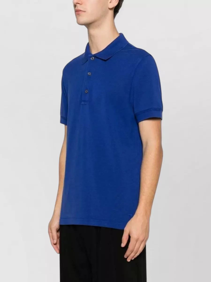 Tom Ford Lyocell Piquet Short Sleeve Polo Shirt