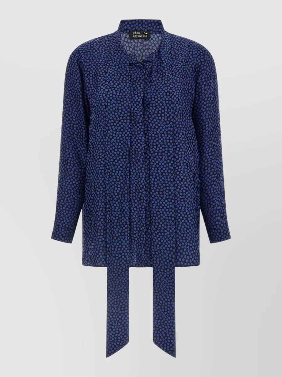 Gianluca Capannolo silk polka dot lavallière blouse