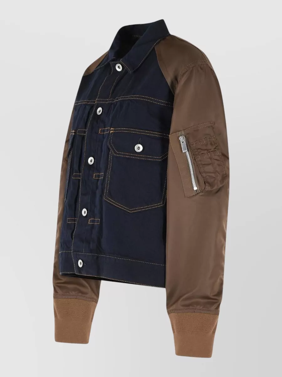 Sacai Cotton Single Breasted Coat