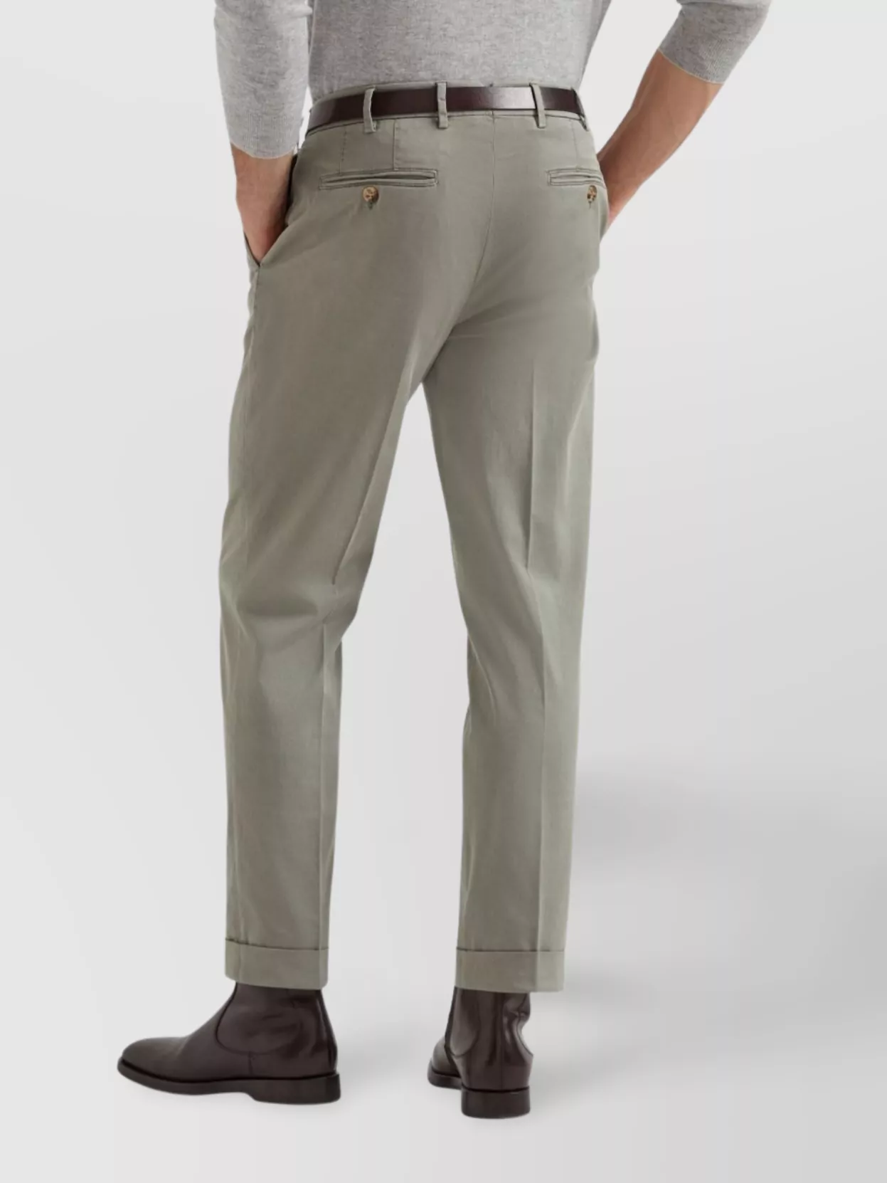 Brunello Cucinelli Casual Cotton Trousers Featuring Pockets