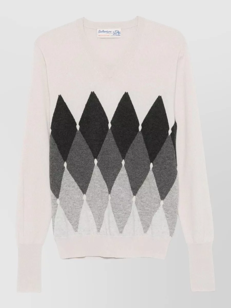 Ballantyne Cashmere V-Neck Jumper
