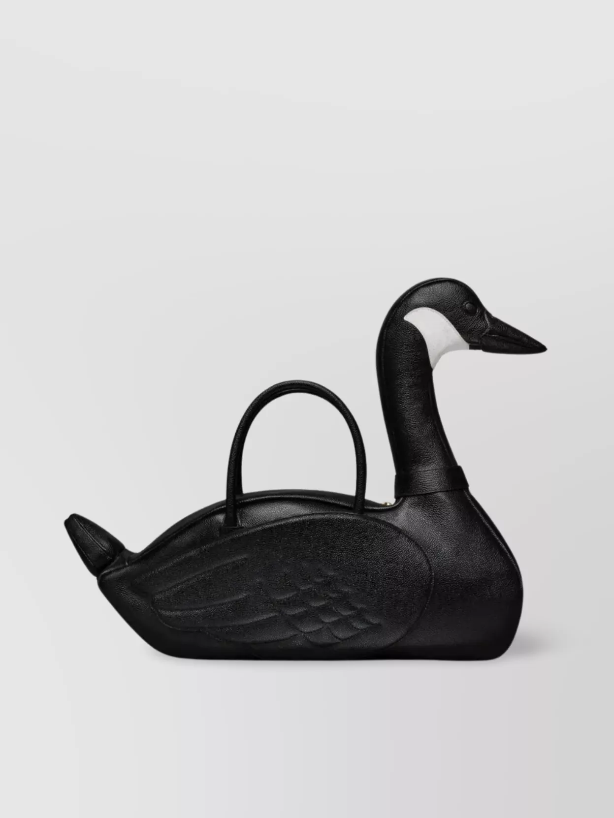 Thom Browne Swan Tote Bag In Pebble Grain Leather