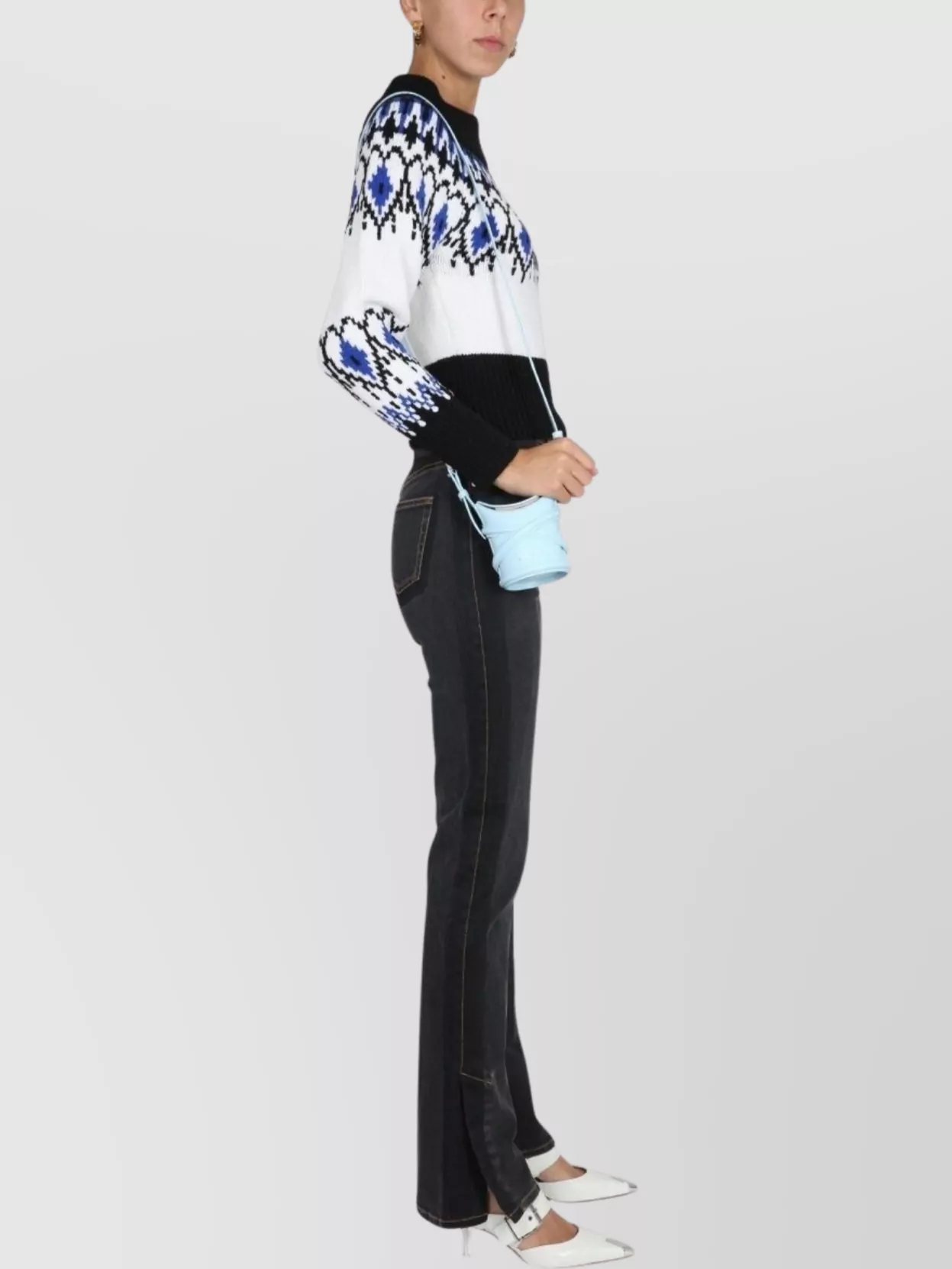 Alexander Mcqueen Wide Leg Jeans Featuring Belt Loops