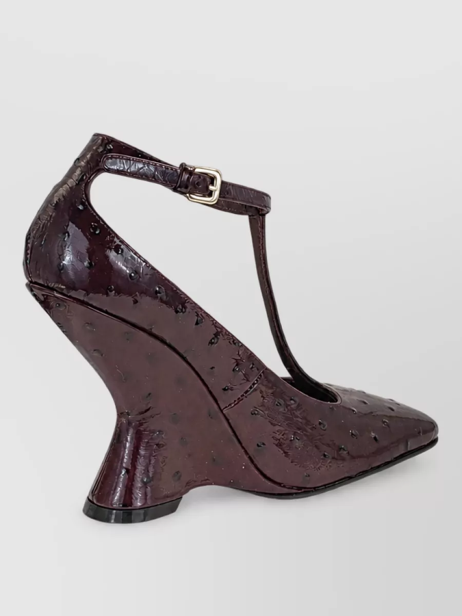 Dries Van Noten Leather Wedge Pumps