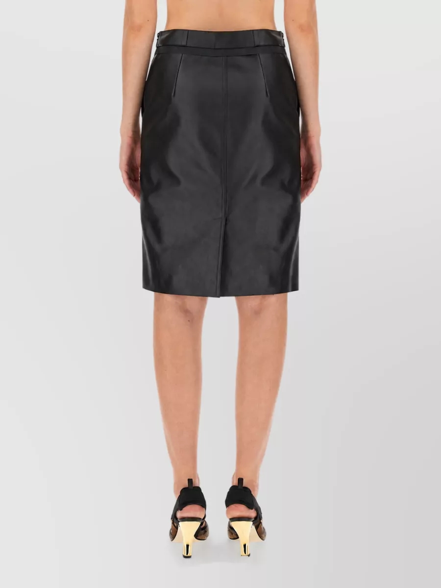 Fendi Leather Pencil Skirt