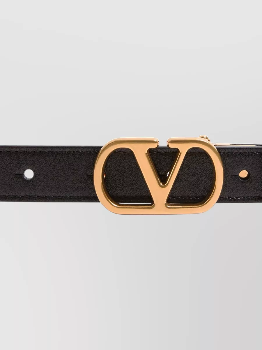 Valentino Garavani Calfskin Leather Reversible Belt