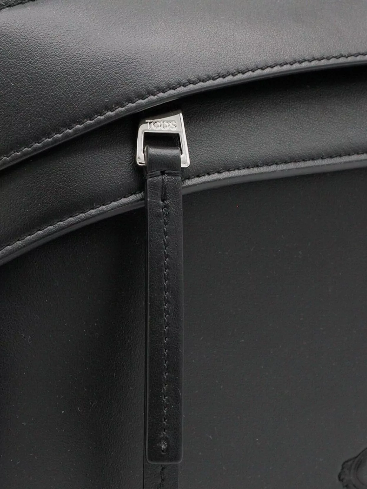 Tod's Black Leather Wav Small Shoulder Bag In Gray