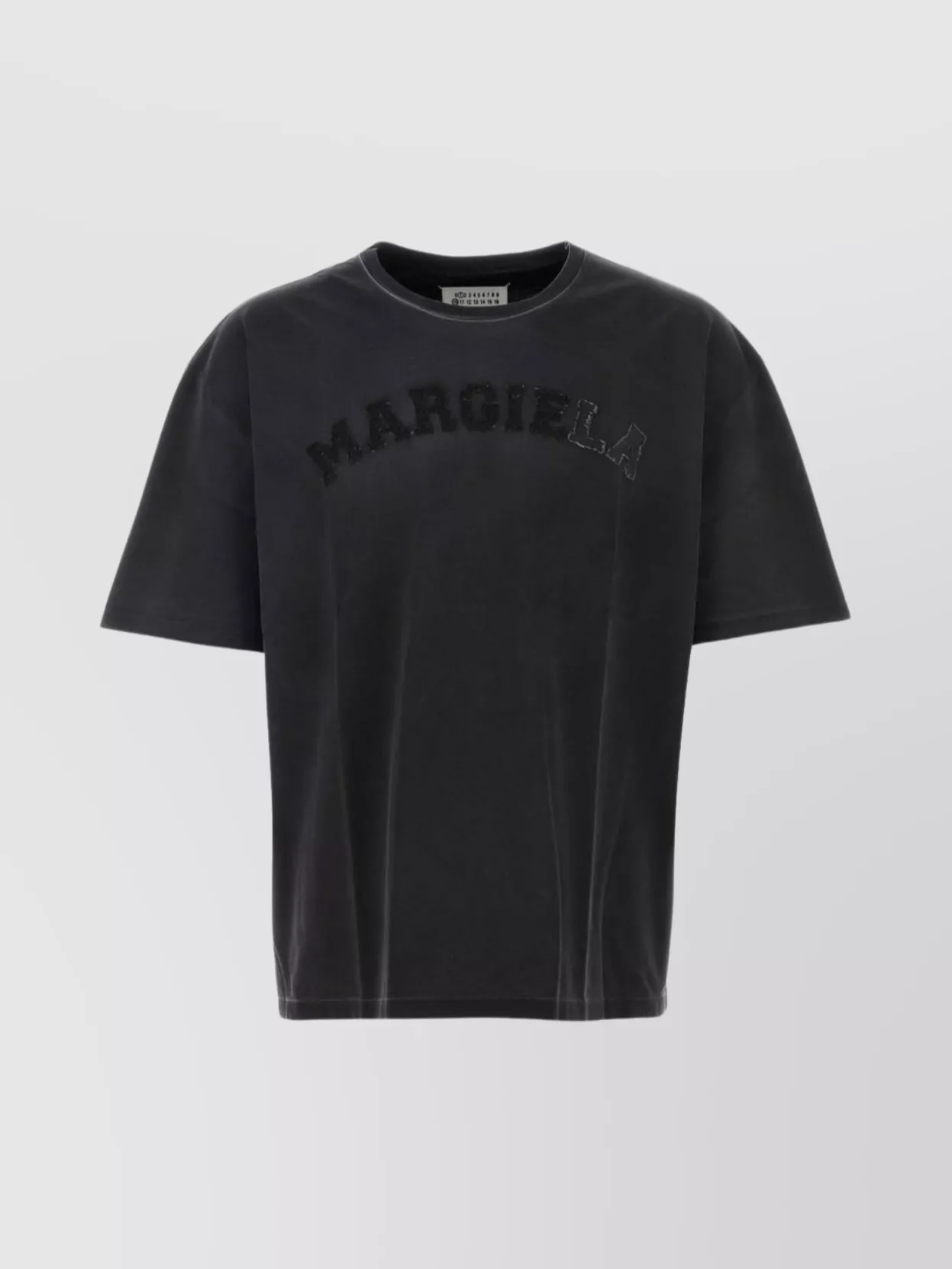 Maison Margiela Dark Grey Cotton Oversize T-shirt In Washedblack