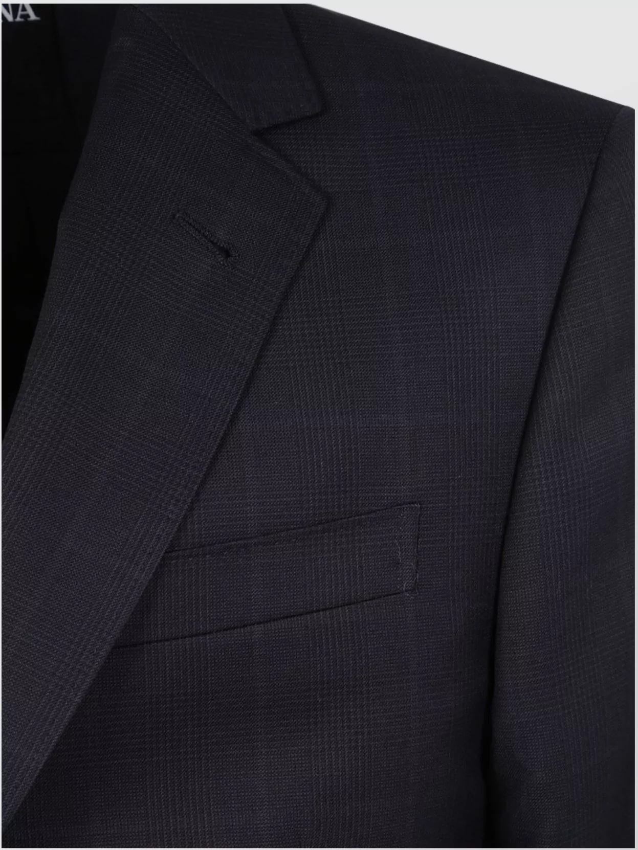 Zegna Tailored Wool Suit Notch Lapel Design