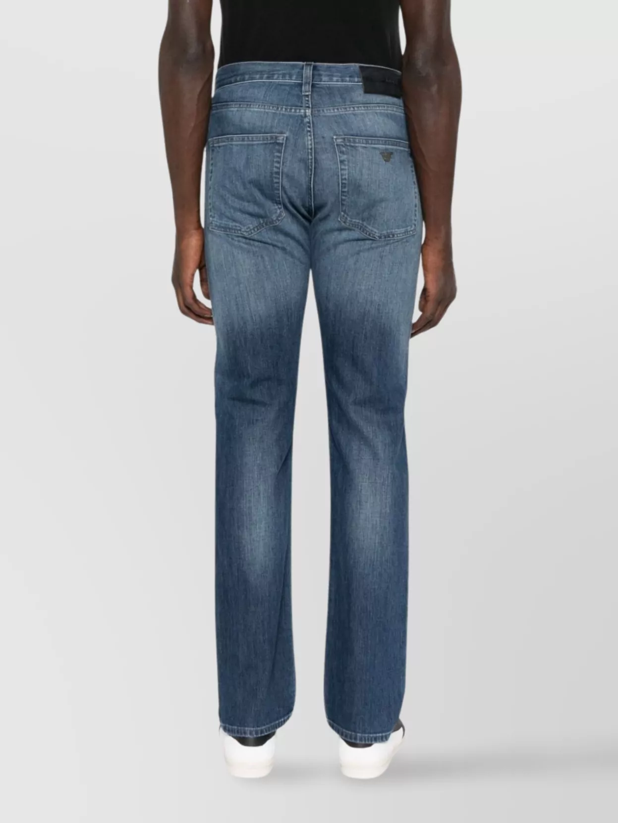 Emporio Armani Cotton Denim Jeans Faded Effect