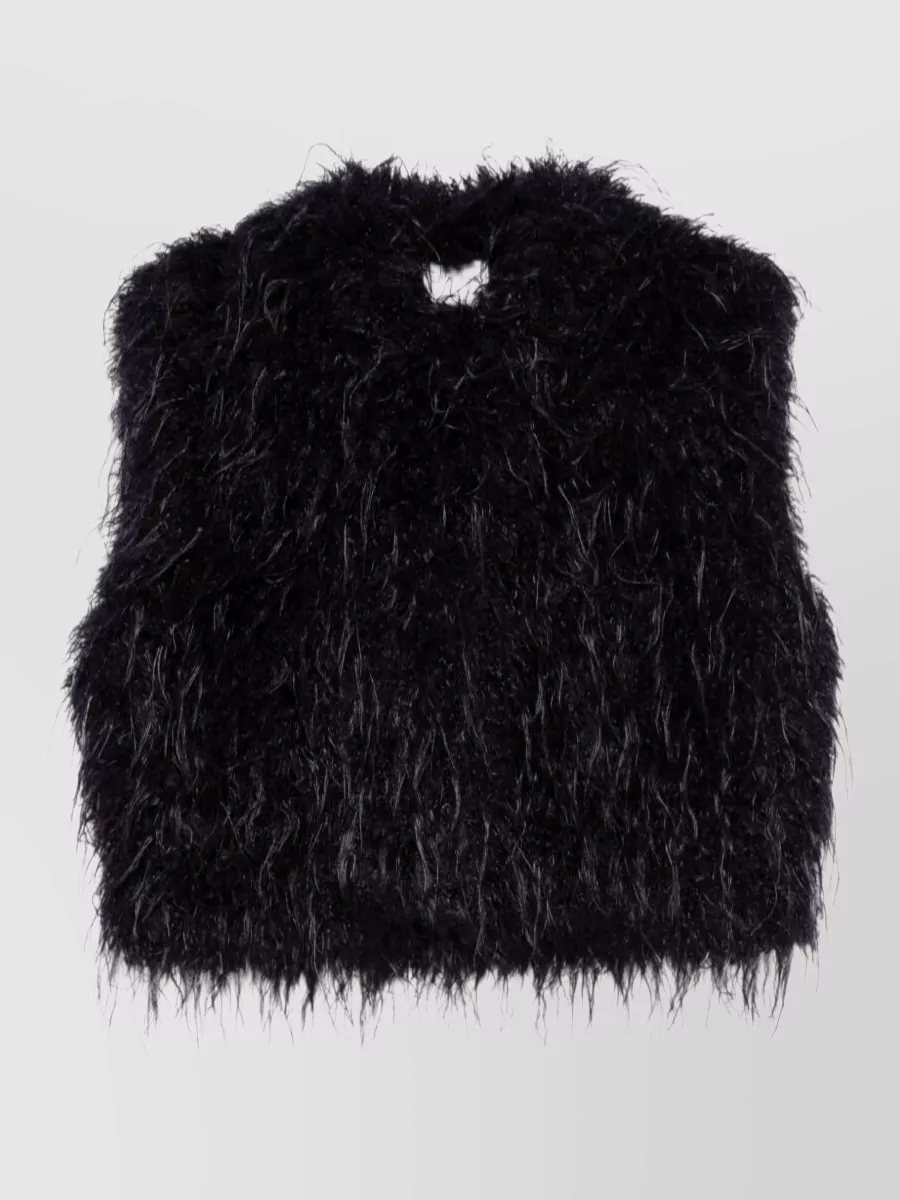 Forte Forte Feather-Effect Sleeveless Jacket