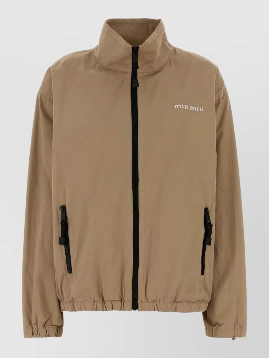 Miu Miu cotton loose-fit gabardine jacket