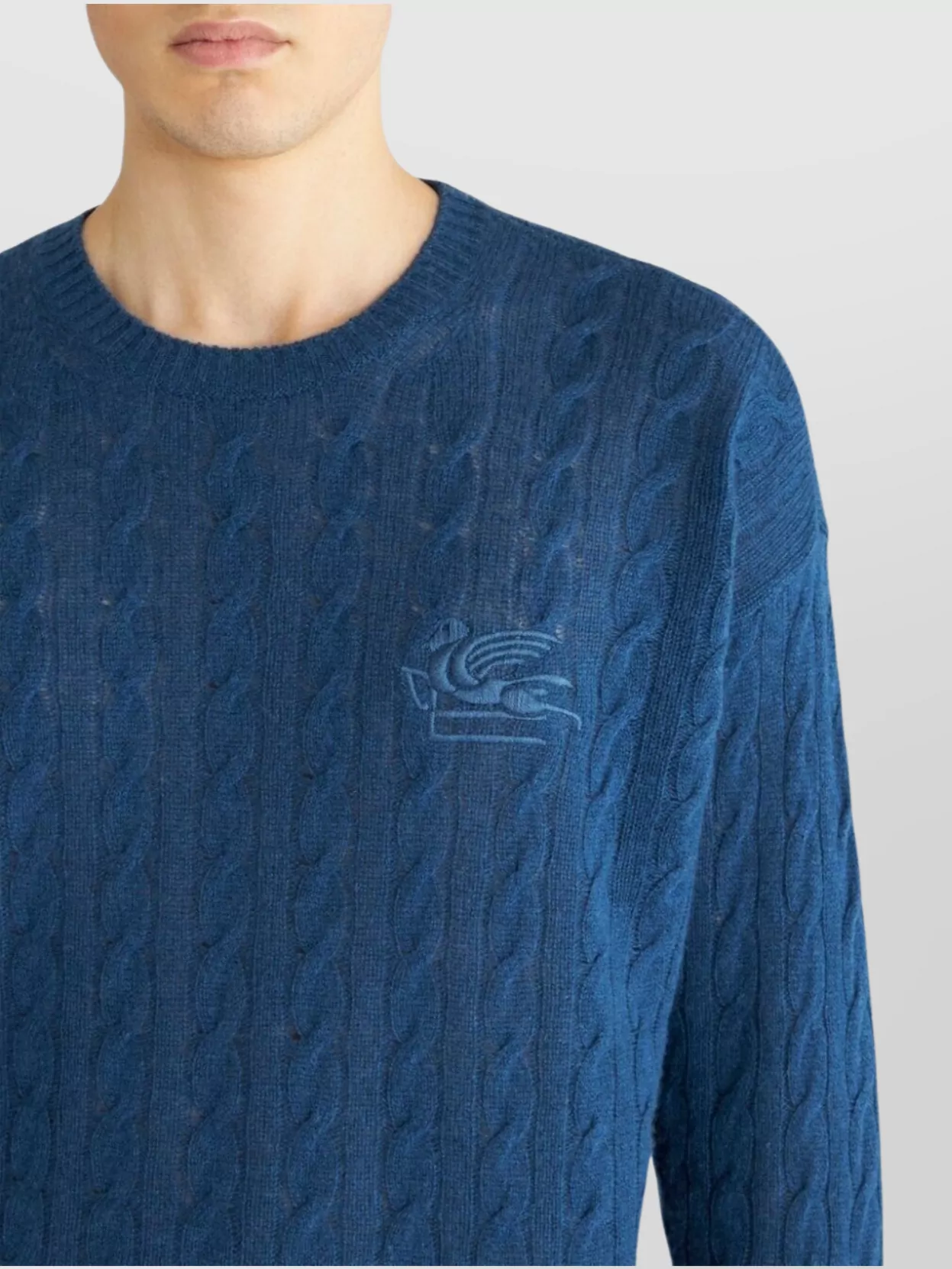 Etro Cable Knit Crew Neck Sweater