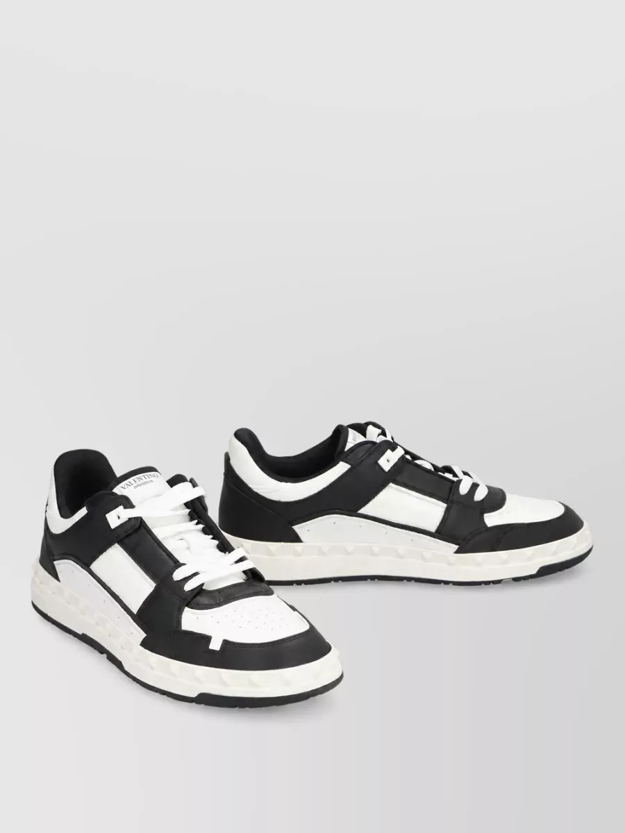 Valentino calf leather freedots low-top sneakers