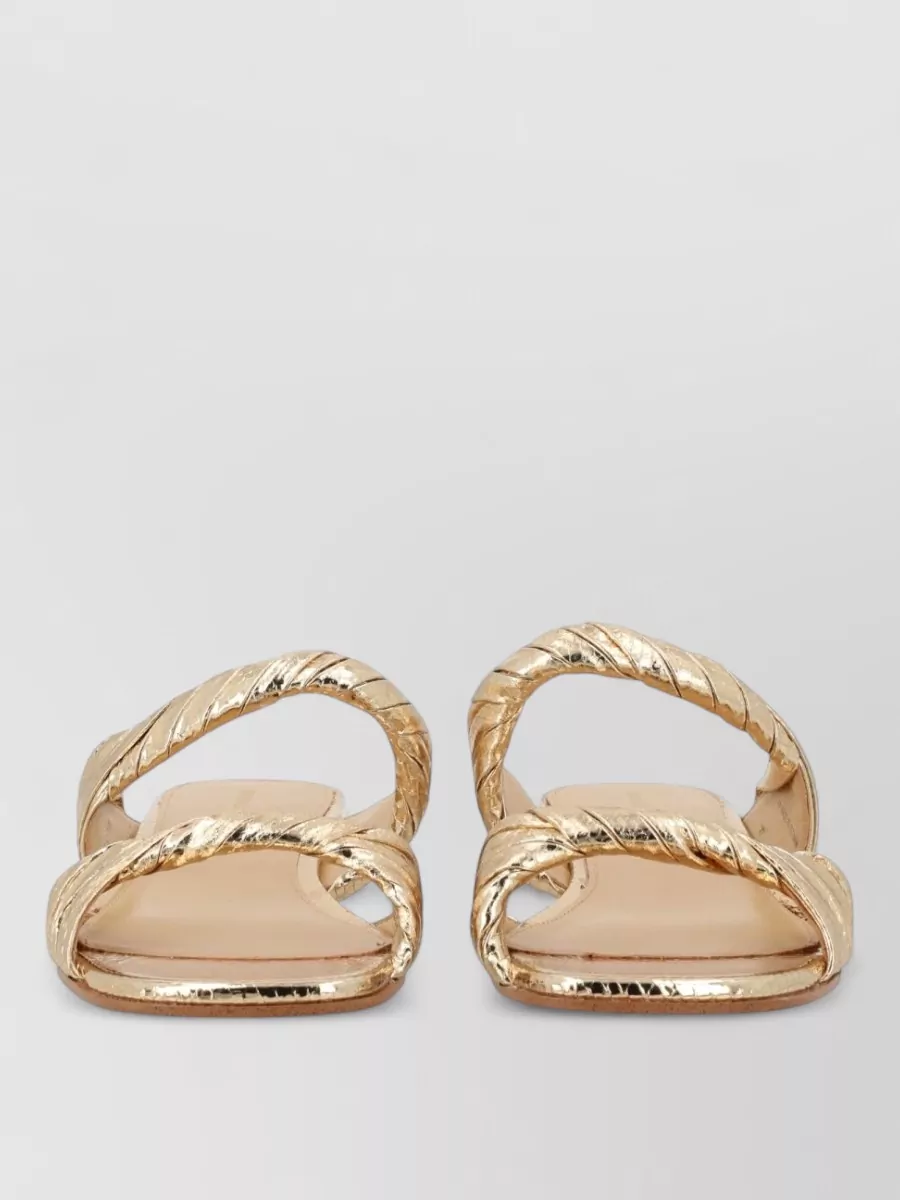 Michael Kors metallic leather sandals