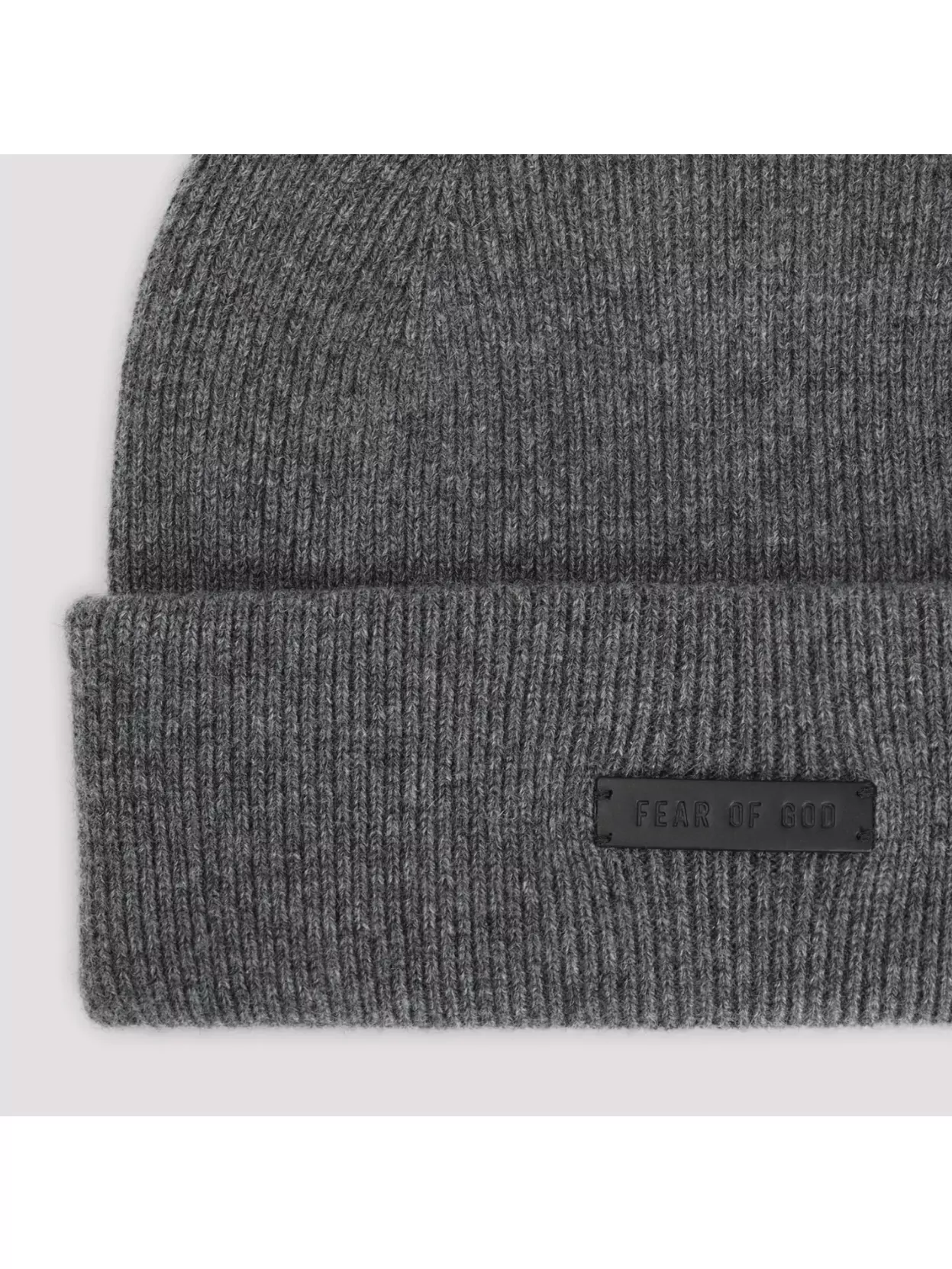 FEAR OF GOD BEANIE KNITTED FOLDED CUFF RIBBED TEXTURE