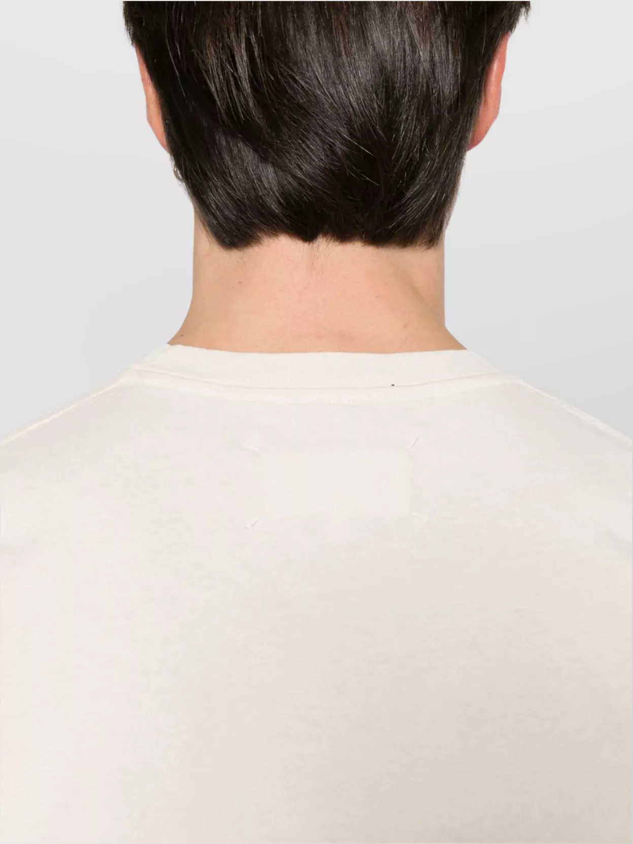 Maison Margiela Neutral-hued T-shirt Set With Distinctive Stitch Logo