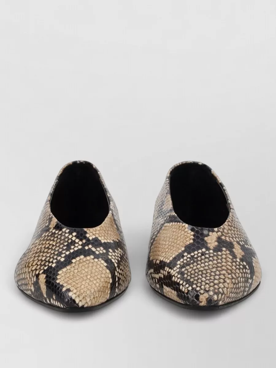 Aeyde snake-print leather ballerina flats