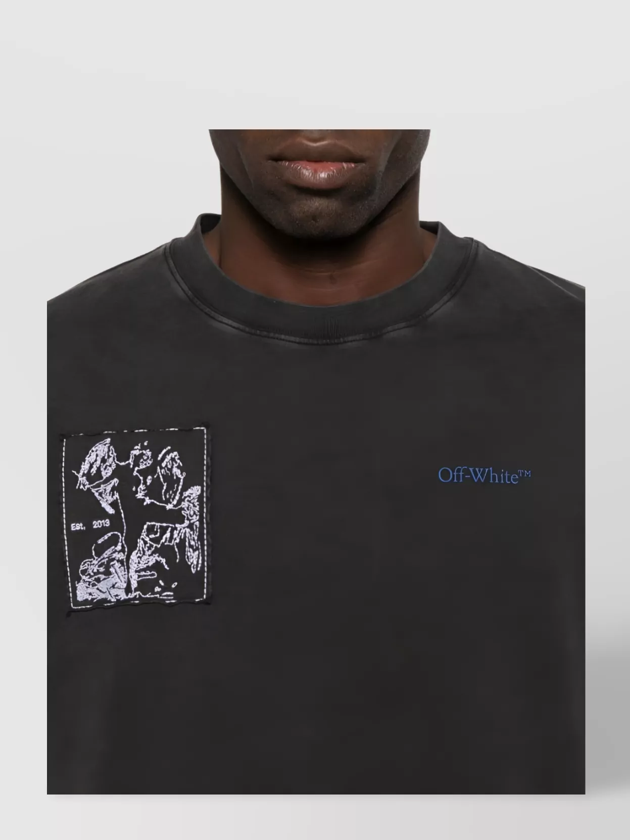 Off-white Graphic Print Relaxed Fit Cotton T-shirt In Black