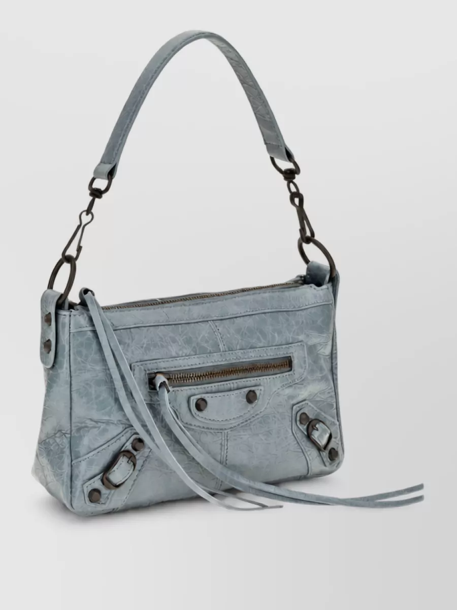 Balenciaga Le City Mini Leather Clutch Bag