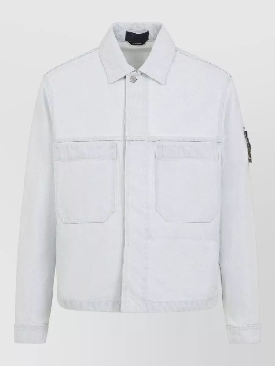 Stone Island Point Collar Jacket Long Sleeves Buttons